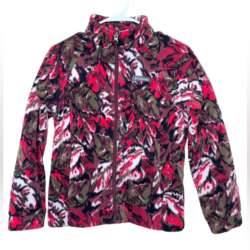 COLUMBIA: Fleece Jacket, Zip-Up, Multi-Color; Size: Youth Large (14/16)